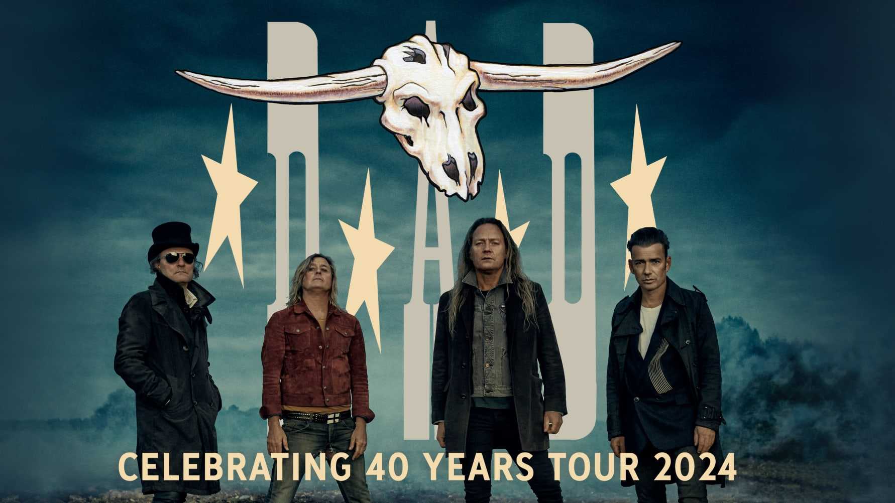 D-A-D firar 40 år och ger sig ut på turné – två stopp i Sverige!