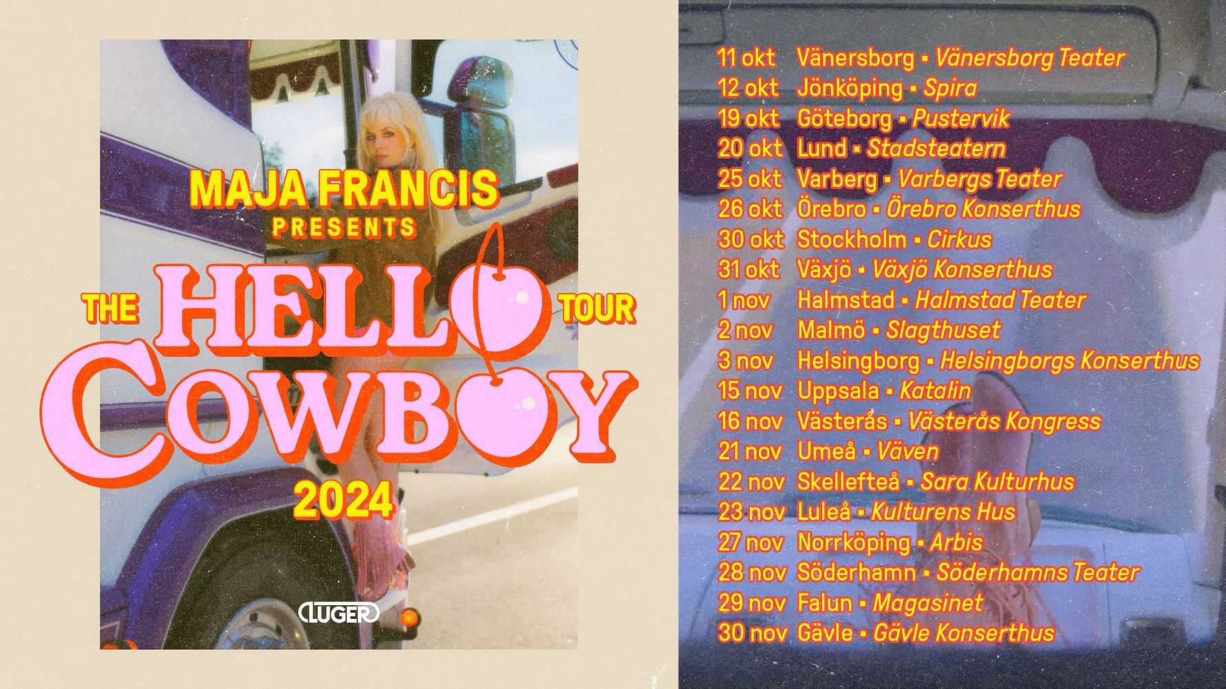 Maja Francis hittar hem till countryns Nashville med nytt album och ”Hello Cowboy Tour 2024” i höst